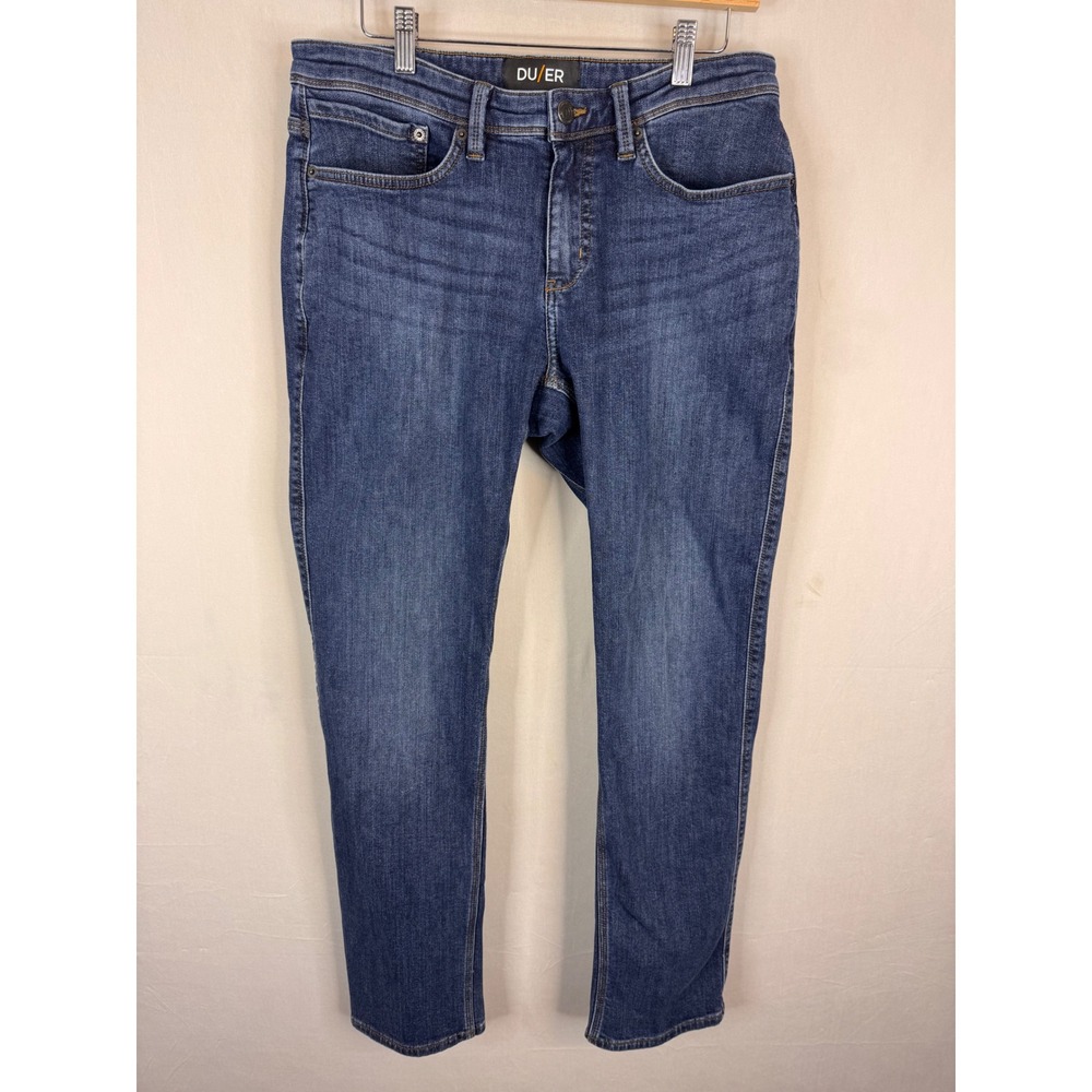 DU/ER L2X Relaxed‎ Taper Fireside Jeans Fleece Lined Blue Denim 32x32